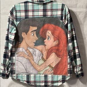 Disney flannel shirt little mermaid
